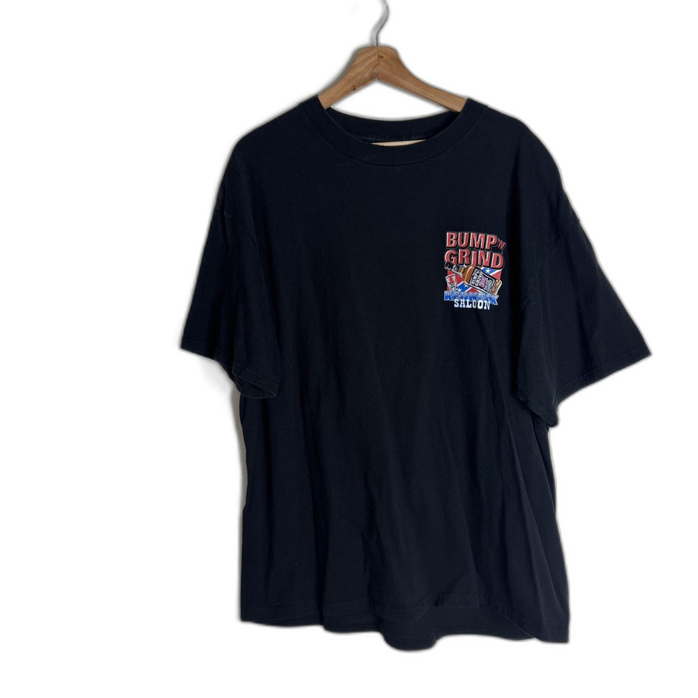 Bump n Grind Redneck Saloon Shirt Mens XL Black Whiskey Beer Bar Graphic Tee